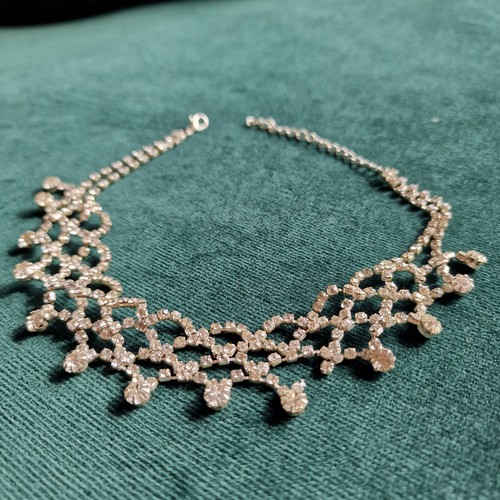 Vintage diamante jewellery set - diamante,