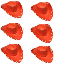 6 x Childrens Kids RED Cowboy