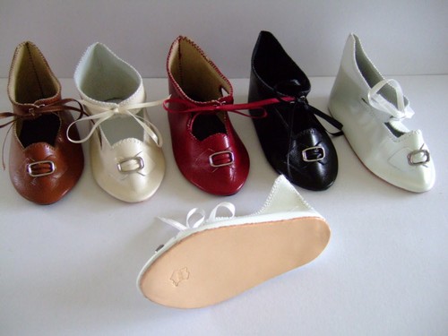 Antique jumeau doll shoes - doll,