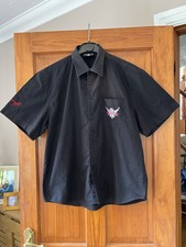 Men’s Smirnoff Vodka Black Short Sleeve Shirt Size L Used Good Condition