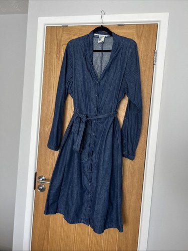 Weird fish ladies denim dress - denim,