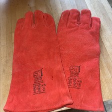 WOOD STOVE GLOVES GAUNTLETS,FIRE PIT,PREMIUM QUALITY,BARBECUE,BBQ,AGA,HEAT,OVEN
