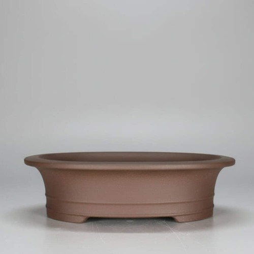 31cm unglazed bonsai pot oval - unglazed,