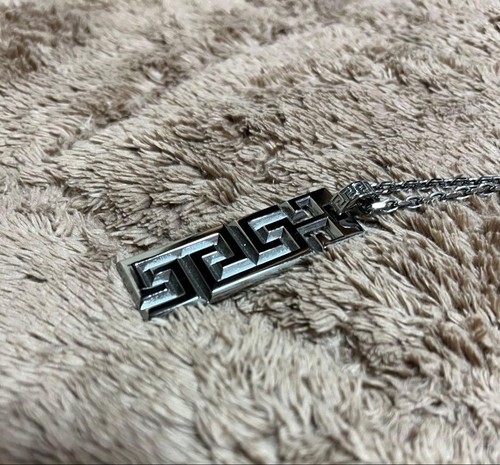 Versace necklace pendant greca - versace,