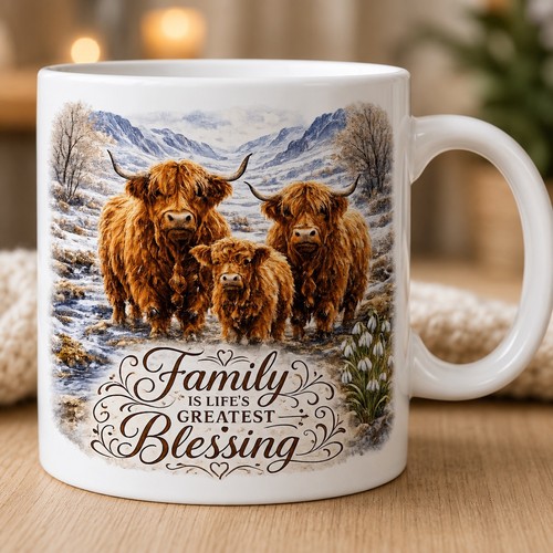 Highland cow family - cow,