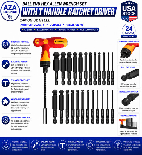 Ball end hex allen wrench - ball, set