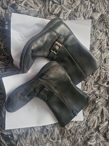 Girls clarks black - clarks, leather