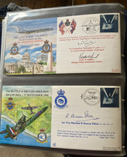 Collection of RAF flown covers in Blue Album many signed in WW2 Falklands Army