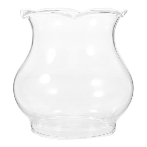 Clear glass oil lamp shade - glass,