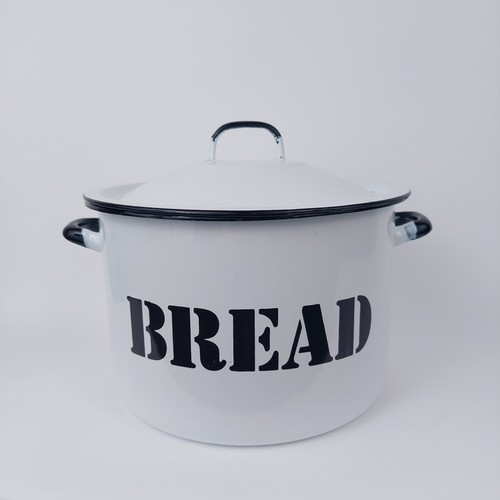 Large vintage white enamel - large,