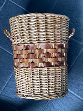 Wicker Oval Storage Basket  With Handles 40cm Height