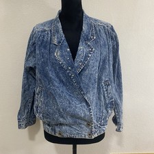 Vintage 80s acid wash moto - wash,