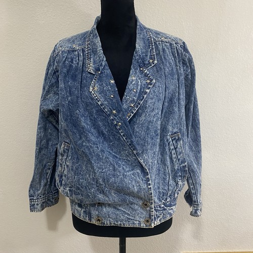 Vintage 80s acid wash - wash, moto