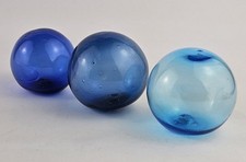 Glass Fishing Floats Set of 3