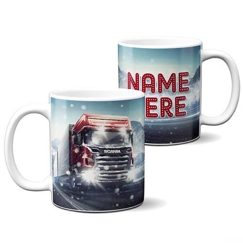 Personalised lorry driver - lorry, mug