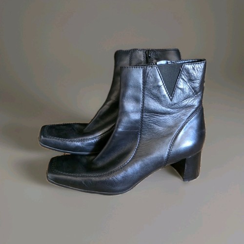 Nine west black leather - leather, ankle
