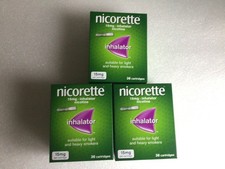 3X Nicorette Inhalator 15mg 36 = 108 Cartridges Expiry: 2028