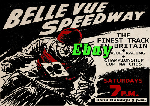 Belle vue speedway advertising - belle,