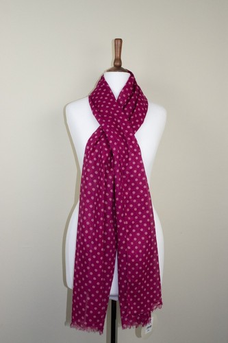Raspberry pink polka scarf - raspberry,