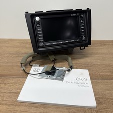 HONDA CRV MK3 SAT NAV CD MULTIMEDIA HEAD UNIT WITH CODE GPS AERIAL AND MANUALS