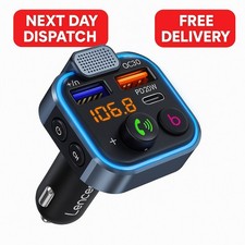 LENCENT Car FM Transmitter Wireless Bluetooth 5.0 Radio Adapter QC3.0 & PD20W