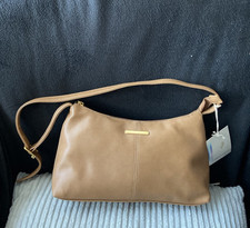 Claire Langford Tan Handbag Zipped Adj Strap Med Size BNWT