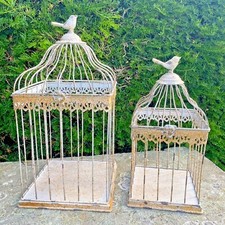 Set of 2 Square Birdcages in