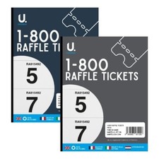 Raffle Tickets 1-800 - Tombola Draw / Raffle Numbered Tickets