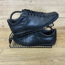 Hugo Boss Shoes Mens Size UK 7 Black Leather Casual Low Smart Trainers 41