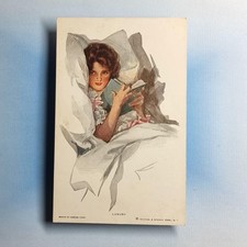 Glamour Postcard C1920 Book In