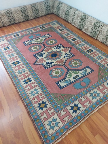 Antique geometric star rug - star,