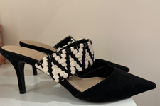 Next Shoes Size UK 5 New Black Pointed Slip On Stiletto Heels Party Occasion