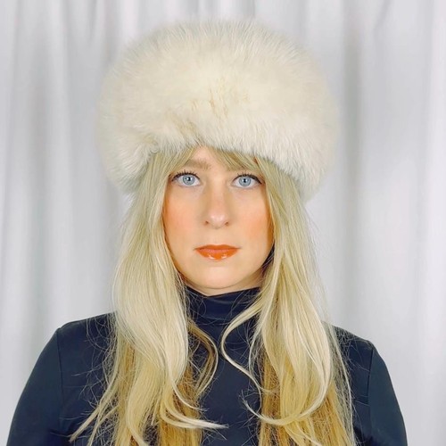 Vintage white fox - white,