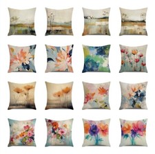 18" Watercolor Floral Throw