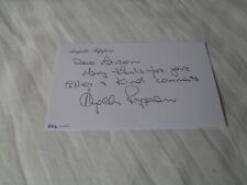 ANGELA RIPPON AUTOGRAPH - signed white card NEWSREADER, MORECAMBE & WISE
