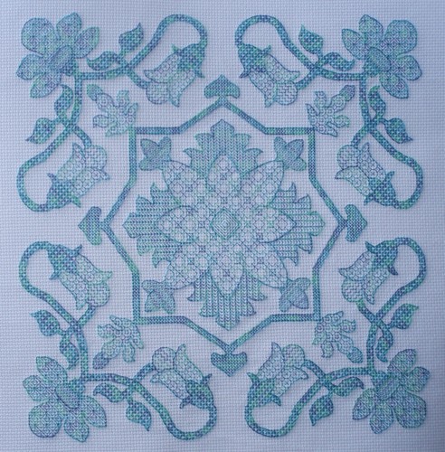 Kl170 floral blackwork - blackwork, kit