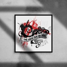 Time Art Print (Trash Polka, Clock, Cogs)