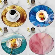 1 pcs UK Watercolor Leather Placemats Dining Table Mats Home Kitchen PlaceMats