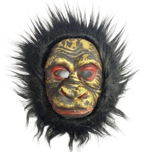 Black faux fur monkey - black,