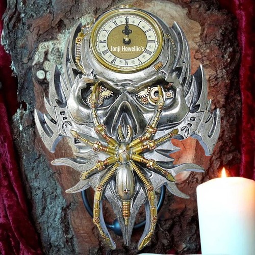 Steampunk skull spider wall - steampunk,