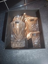 Killarney Crystal Trinity Round Decanter Gift Set. Decanter & Two Glasses. BNIB.