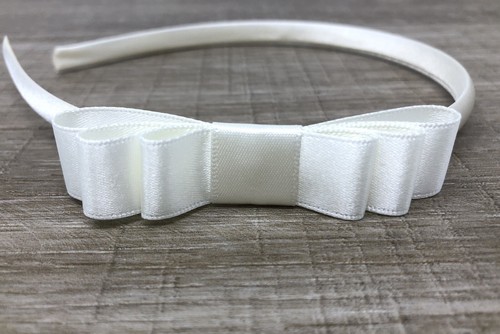 Ivory bow headband triple - ivory,