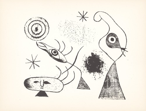 1947 joan miró lithograph - joan, "lithograph