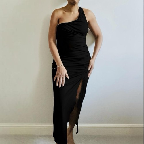 Zara black asymmetric - black,