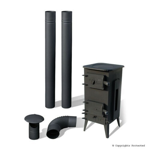 Black wood burner - black, burner+set