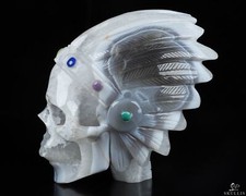 5.9" Agate Hand Carved Crystal