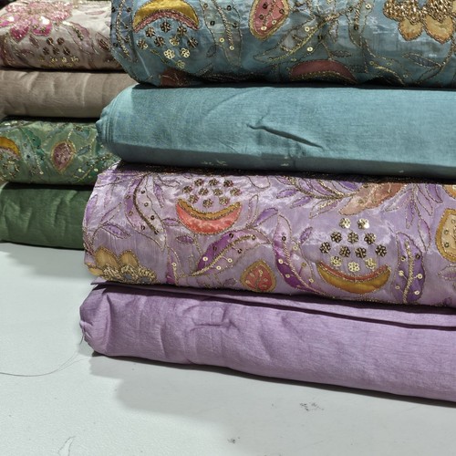 Organza floral position print - organza,