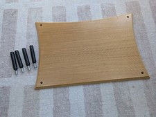 Quadraspire Oak Shelf with 100mm black legs (2 available)