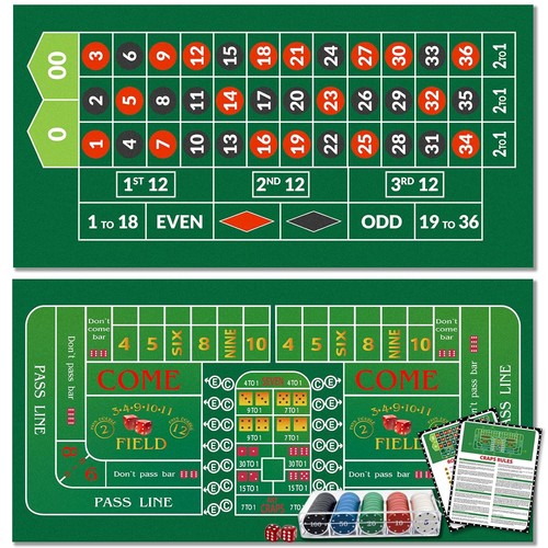 Double sided roulette craps - double,