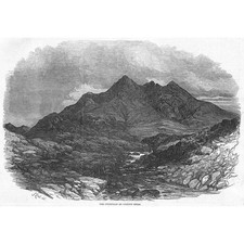 ISLE OF SKYE The Cuillin Hills - Antique Print 1853